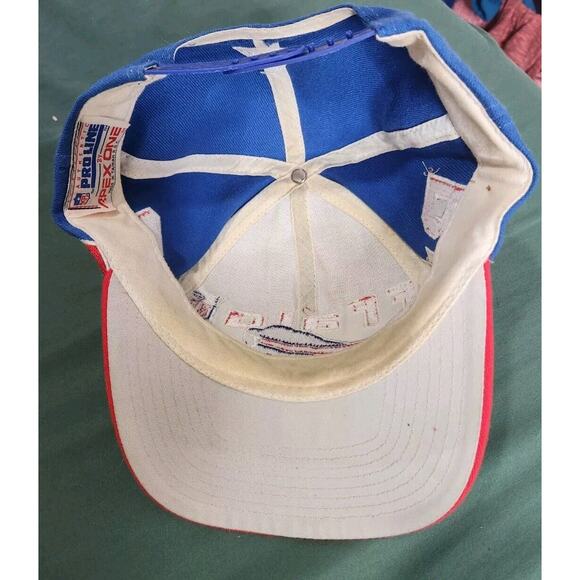 Vintage Buffalo Bills Hat Pro Line Apex One Red Blue 90s NFL Football Snapback - Picture 4 of 5